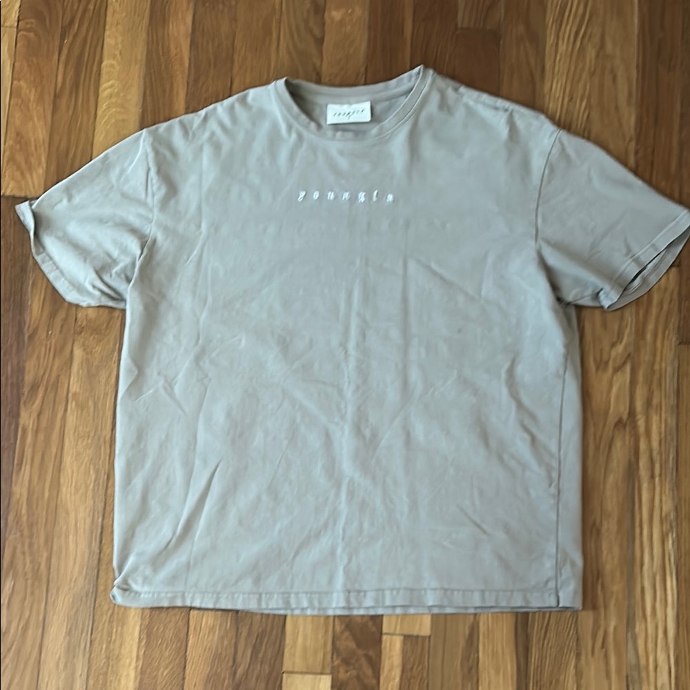 YoungLA Tan Short Sleeve Tee Blackletter Tee Large